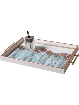 Storish Dekoratif Kulplu Tepsi St-6011