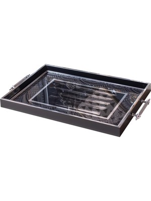 Storish Dekoratif Kulplu Tepsi St-6030