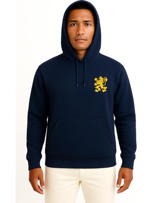 Bahriyeli Collection Kapüşonlu Coat Of Arms Of Bulgaria Lion Cep ve Sırt Tasarımlı Unisex Sweatshirt