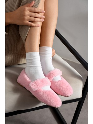 Ultra Yumuşak Peluş Kadın Ev Babeti Ses Yapmaz Hafif Taban Panduf