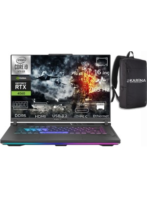 Asus Rog Strix G16 I9-14900HX G614JVR-N3243-07 32GB 1tb RTX4060 8gb Freedos 16" Wuxga Gaming Laptop