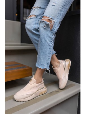 Angelina Jones Jerema Kadın Siyah Scuba Kumaş Sneaker