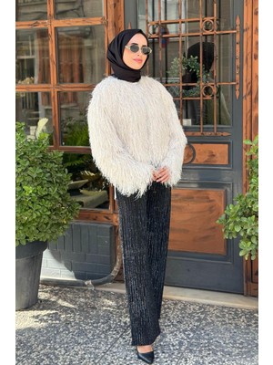 Moor Mirabelle Taşlı Denim Pantolon 25W7017 Siyah