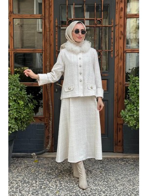 Miss Dalida Etekli Takım T26K-8206 Ekru