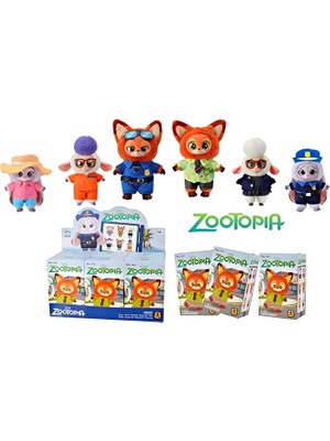 Dek Zootopia Zootropolis Peluş Anahtarlık Figür Seti Kutu Oyuncak Blind Box Nick Wild Juddy Hoops