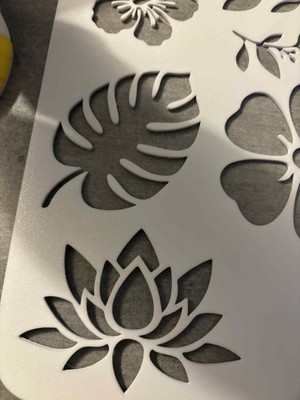 Casey Store Çiçek Desenli Boyama ve Dekor Şablonu – 7 Farklı Model | Ahşap, Duvar, Kumaş, Seramik Için Çok Amaçlı Şablon