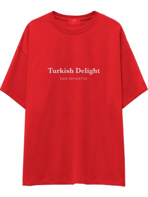 The Lucid Lab Turkish Delight Oversize Tişört - Kırmızı