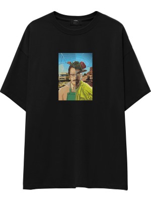 The Lucid Lab Walter White / Heisenberg  Oversize Tişört - Siyah