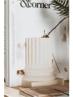 Sisay Home 2’li Antik Sütun Kitap Tutucu Kitaplık Dekoru