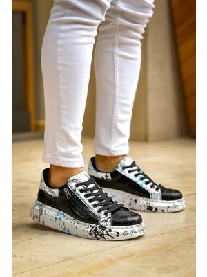 Kb-02 Kuback Bağcıklı Crocodile Siyah Günlük Erkek Ayakkabı