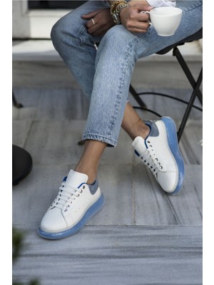 Angelina Jones Tonny Kadın Beyaz Mavi Aır Taban Sneaker