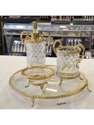 Kulplu Banyo Seti Altın