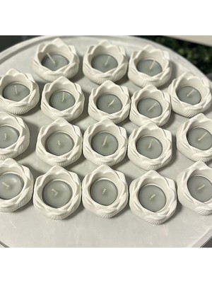 Sisay Home 20 Adet Toplu Lotus Çiçeği Dekoratif Tabak & Kase, Hediyelik, Takı ve Mum Tabağı, Mumluk