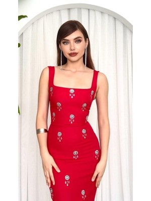 Moderie Butik Ners Taş Detaylı Elbise