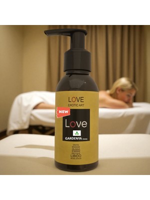 LOVE-Çiftlere Özel Romantik Cinsel Masaj Yağı, Gardenya Esanslı, Duyusal Rahatlama  100 ML 1AD