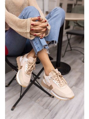 Angelina Jones Evora Kadin Siyah Sim Detayli Sneaker