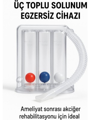Rabır Triflo 3 Toplu Solunum Nefes Egzersiz Cihazı