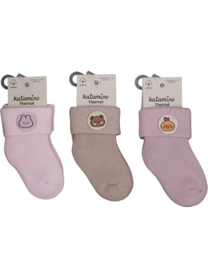 Butik Bfs  Katamino Nesrin Aksesuarlı Kız Bebek Havlu Soket Çorap K45902 Asorti