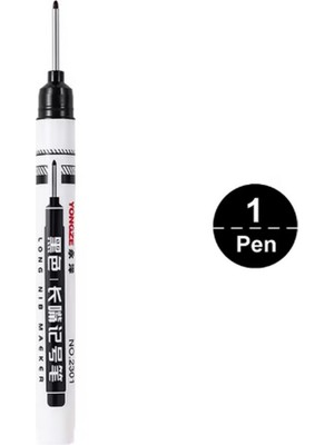 Monte Lua Derin Konum Işaretleme Kalemi, Marangoz, Mobilya, Demir Doğrama, Duvar, 1 Adet, Siyah Renk