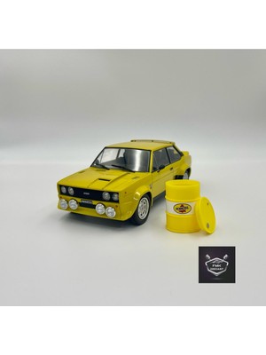 1:18 Ölçek Sarı Yağ Varili 5’li Set – Diorama Model Araba Aksesuarı – Garaj ve Servis Dekoru