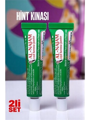 Erbar Hsnet Geçici Dövme Kınası - Tüp Hint Kınası Kırmızı 2li Set Al-Najam - M469R535-K80469