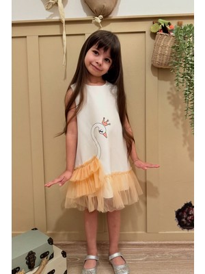 Baby Animals Kız Bebek Kız Çocuk Doğum Günü Parti Düğün Elbise Kolsuz Fırfırlı Tüllü Tütülü Tütü Astarlı