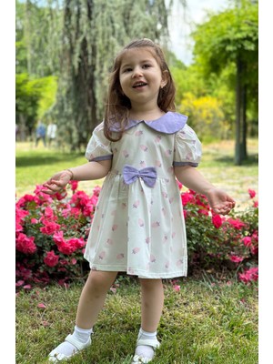 Baby Animals Kız Bebek Elbise Kız Çocuk Elbise Doğum Günü Parti Düğün Elbise Dantelli Kısa Kol astarlı elbise