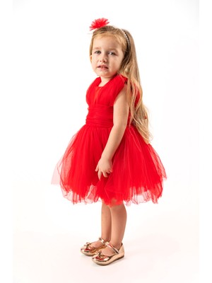 Baby Animals Kız Bebek Kız Çocuk Doğum Günü Parti Düğün Elbise Kolsuz Taçlı Fırfırlı Tüllü Tütülü Tütü Astarlı