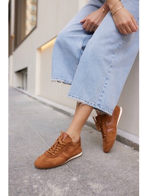 Angelina Jones Anna Kadın Taba Suet Bagcıklı Sneaker