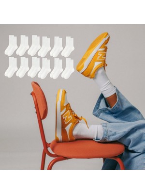 Kral Socks Unisex 12 Çift Pamuklu Tenis Spor Uzun Soket Boy Çorap