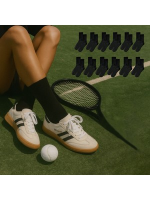 Kral Socks Unisex 12 Çift Pamuklu Tenis Spor Uzun Soket Boy Çorap