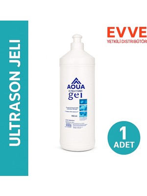 Evve Aqua Ultrason Jeli 1000 ml – Ekg, Eeg, Fizik Tedavi Için Su Bazlı Medikal Jel Kayganlaştırıcı