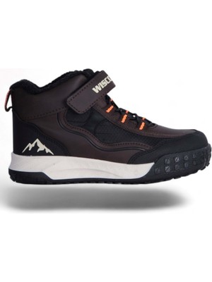 Moda Ayakkabı Visco 064 Siyah-Kahverengi Erkek Çocuk Kışlık Bot Ayakkabı