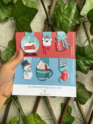 Tiny Stories TR Mıknatıslı Kitap Ayracı - Yılbaşı - Kış Temalı