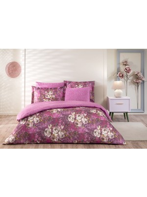 Taç Dijital Saten Çift Kişilik Nevresim Takımı