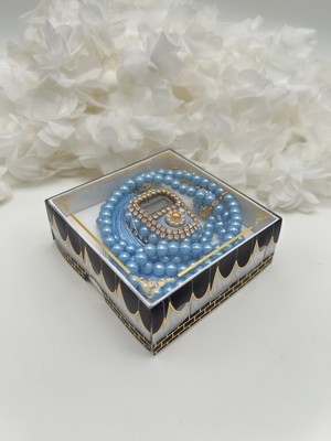 Hediyelik Taşlı Zikirmatik ve Tesbih Seti Kutulu