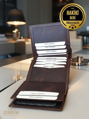 Zerium Genuine Leather Flint – Hakiki Deri Premium Erkek Cüzdan ve Kartlık