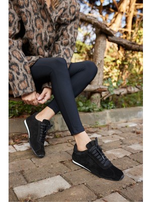 Angelina Jones Bosetti Kadın Tutun Taba Gercek Suet Bagcikli Sneaker