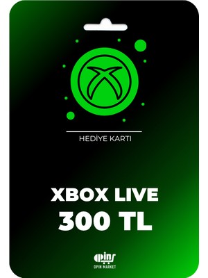 Opin Market Xbox Live Dijital Hediye Kodu 300TL