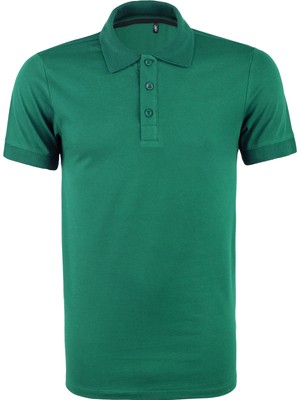 Polo Yaka Golf T-Shirtü %95 Pamuk Softtouch Tech. 3 Düğmeli Ribana Yaka