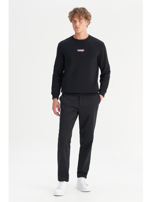 Wrangler WM01200001001 Siyah Erkek Tencel Kumaş Slim Fit Chino Beli Lastikli Pantolon