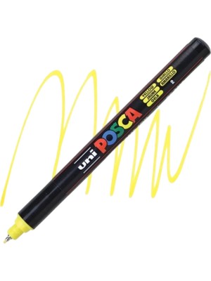 Uniball Posca 0.7 Su Bazlı Boyama Markörü Sarı (N)- (Uni-Pc-1mr )