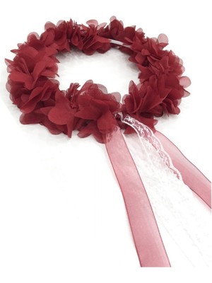 Evsay 10 Adet Yuvarlak Nedime Tacı Lazer Kesim Full Çiçekli Beyaz NOCOLOR-00ECA949