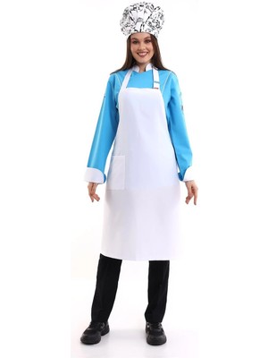 Askılı Önlük Cepli - 171 Beyaz