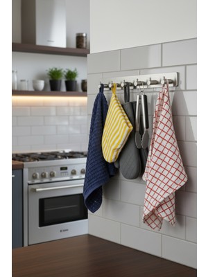 Nakra Home Paslanmaz Çelik Yapışkanlı Askılık | Delmeden Montaj Kapı Arkası Askılık - Havluluk - Kapı Askısı