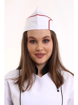 Aşçı Kayık Kep - Beyaz Kırmızı Biye