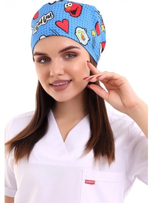 Dijital Unisex Desenli Bone - 6504 Kurabiye Canavarı