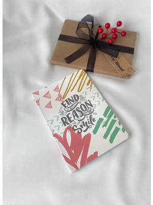 Tiny Wood Özel Tasarım Çizgili Defter – Bristol Kapak, Hediyelik & Şık Tasarım