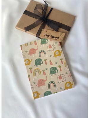 Tiny Wood Özel Tasarım Çizgili Defter – Bristol Kapak, Hediyelik & Şık Tasarım