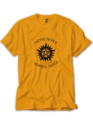 Supernatural Saving People Sarı Tişört Liyada